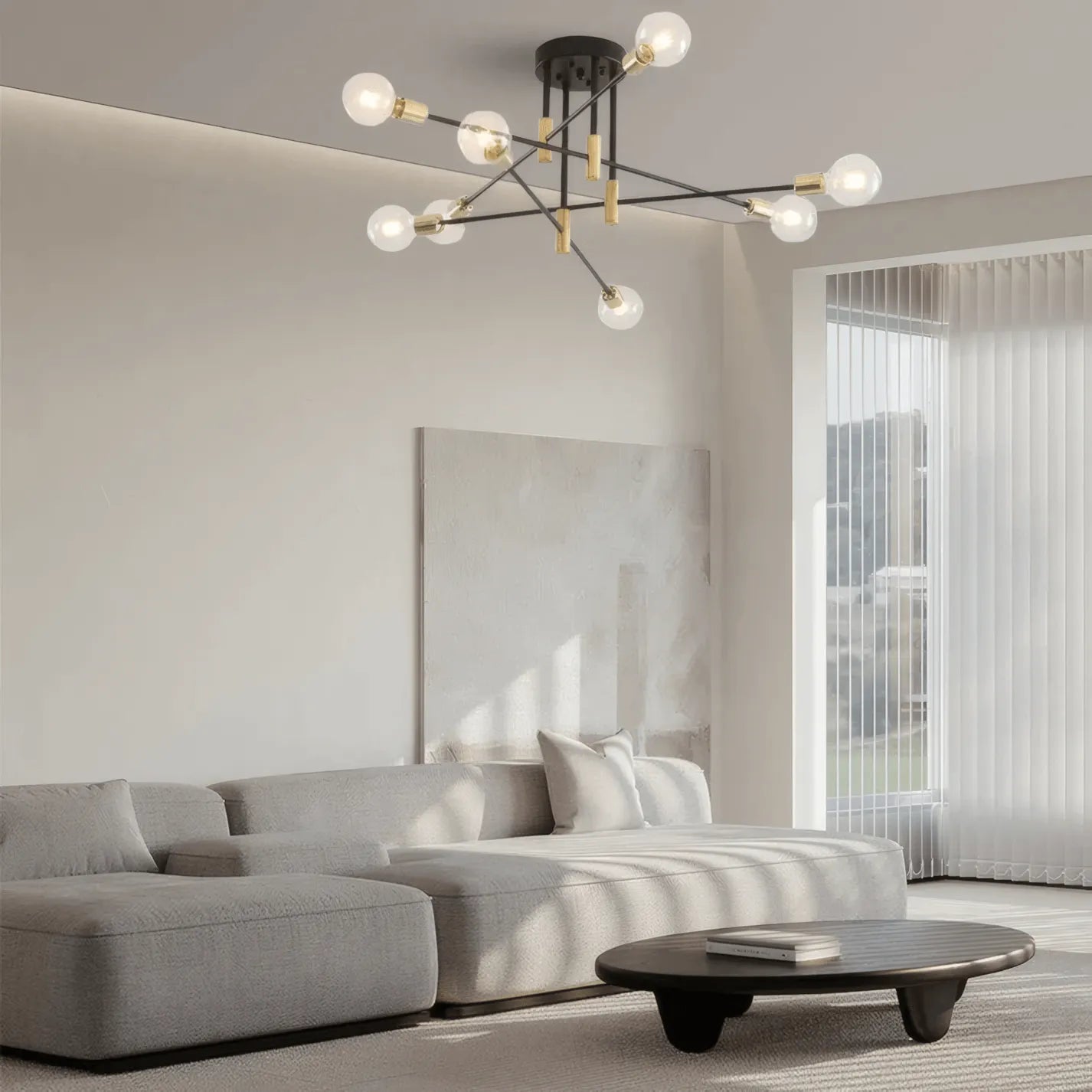 Modern Branching Chandelier